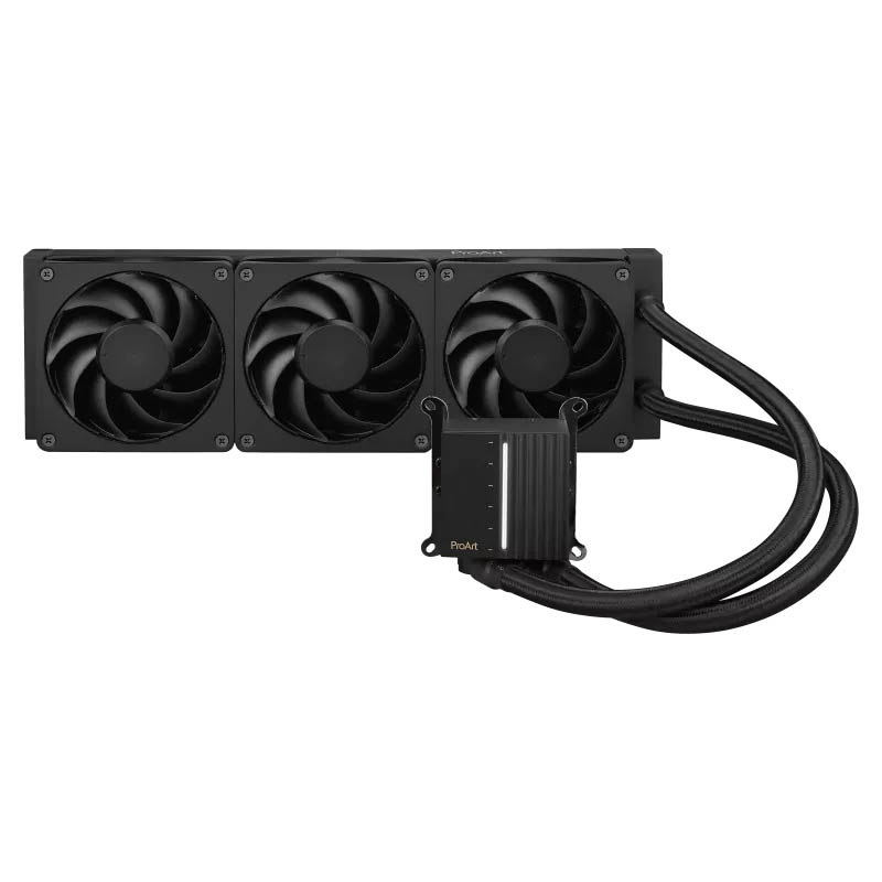 ASUS CPU Liquid Cooler ProArt Triple Alphacool Apex Stealth Triple Fans Illuminated System Status Meter LC 360 Black - Image 2