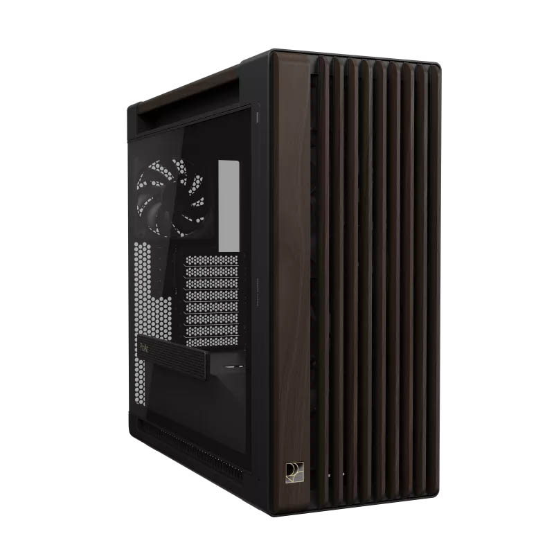 ASUS PC Case ProArt ATX Walnut Wood Front Panel Tempered Glass Side Panel 3x Pre-Installed Fans IR Dust Indicator Type-C PA602 Wood Edition Modern Black TG - Image 2