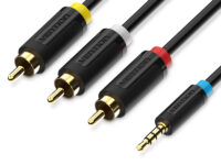 Vention AUDIO 3.5mm 4-pin to 3RCA AV Cable 1.5m VAB-R07-B150