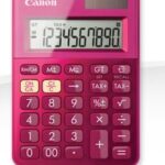 CANON CALCULATOR LS100KMPK, 10 DIGIT, DUAL POWER, LARGE DISPLAY, TAX FUNCTIONS, RECYCLABLE MATERIAL, PINK
