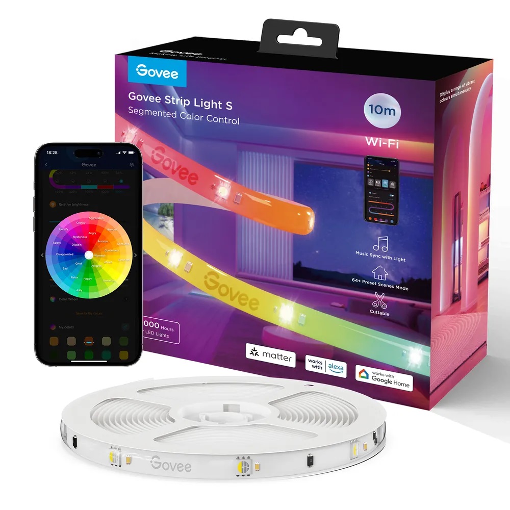 Govee LED Light Strip RGBIC Smart WiFi & BT w/Protective Coating 5m H612A