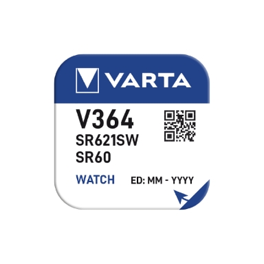 Varta Silver Oxide Coin Cell Battery 364 SR60 SR621SW (Low Drain)
