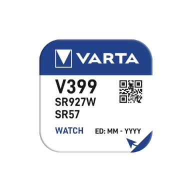 Varta Silver Oxide Coin Cell Battery 399 SR57 SR927W (High Drain)
