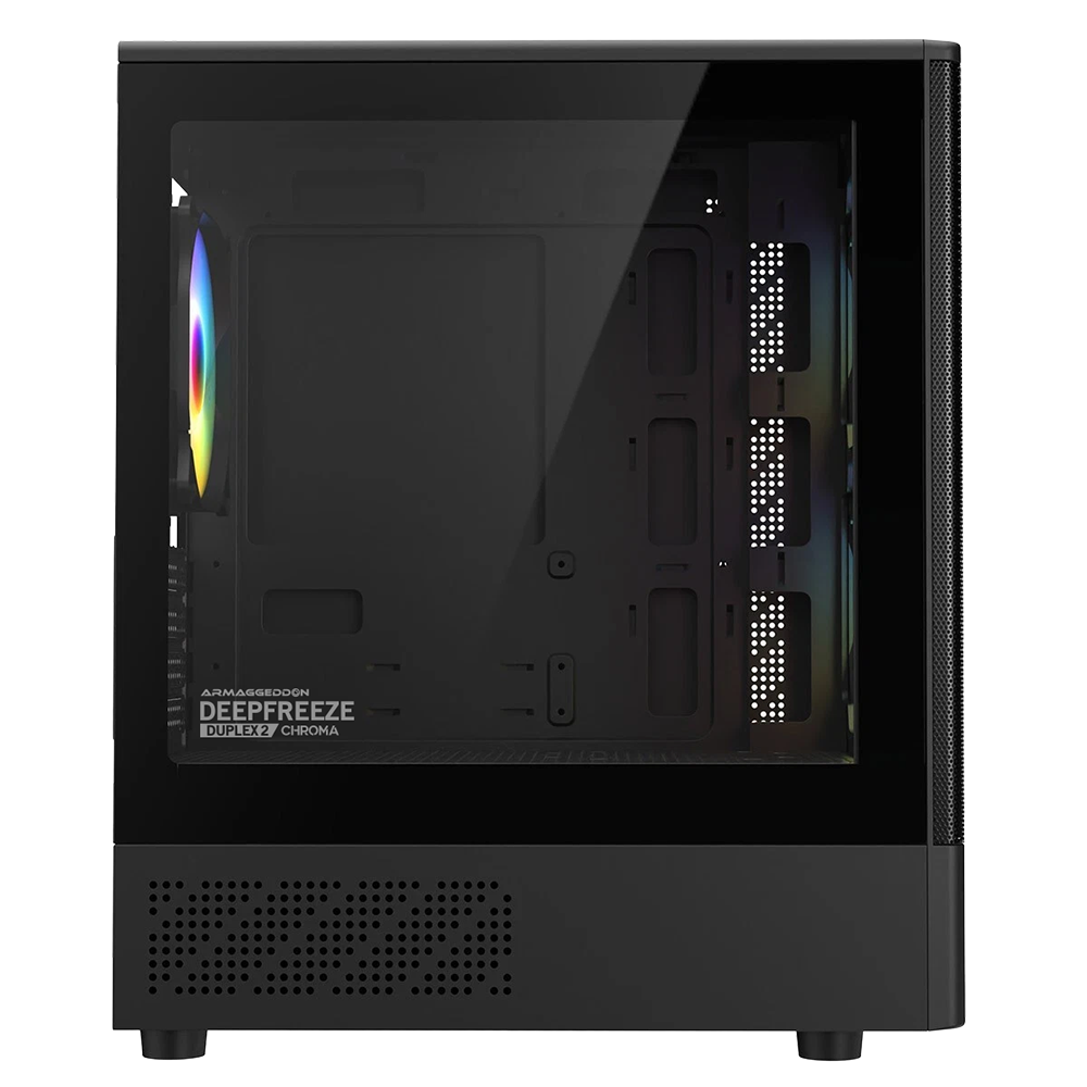 Armaggeddon Gaming Case M-ATX DEEPFREEZE DUPLEX 2 CHROMA Black (3x Chroma Fans) - Image 3