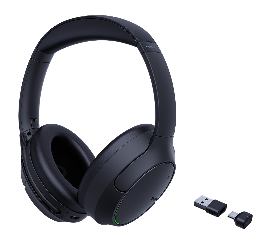 Yealink Headset Wireless Bluetooth AI NC Adaptive ANC Retractable Mic Boom Foldable Design with Charging Stand BH78 Teams - Image 3