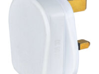 Mercury POWER Mains Plug UK 13A Fuse Rubber White 429.633UK