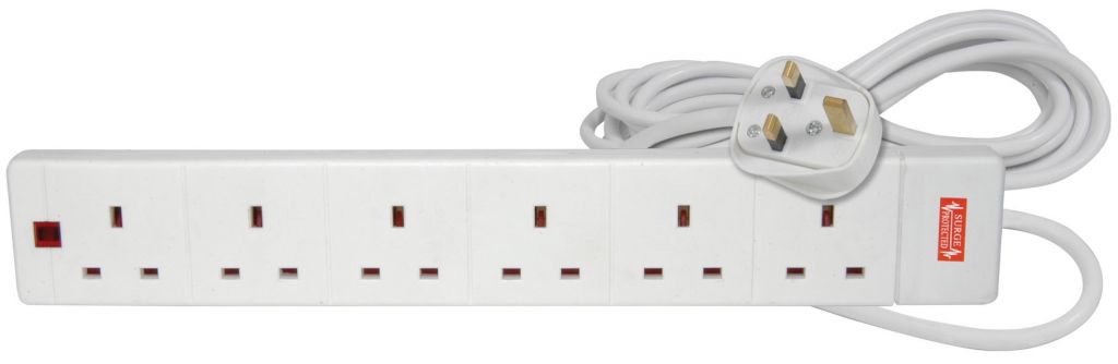 Mercury 6 Gang with Surge protection 2m 429.776UK