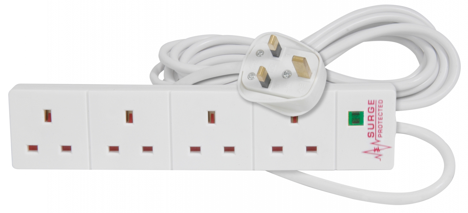 Mercury 4Gang with Surge Protector 2.0m in Polybag 430.009UK