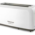 TAURUS TOASTER MY TOAST DUPLO, 1450W, 2 EXTRA LONG VARIABLE SLOTS, 32MM WIDE GROOVES, DEFROST MODE, REHEAT, CANCEL COOK, EXTRA LIFT FOR PICKUP, CRUMB TRAY, CABLE HOUSING, WHITE