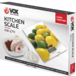 VOX KITCHEN SCALE CAPACITY: 5KG, DIVISION: 1G, TARE FUNCTION, OVERLOAD INDICATOR, WATER-TRANSFER TECHNOLOGY OF PRINTING