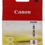 CANON INK CARTRIDGE CLI-8 YELLOW FOR IX4000, PRO 9000 MARK IIIP4200, IP4200X, IP5200, IP5200R, IP6600D