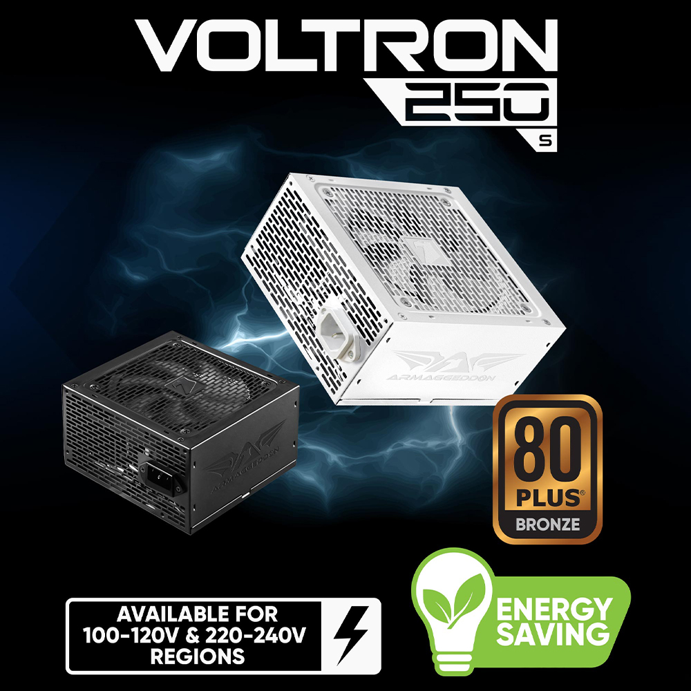 Armaggeddon Gaming Case M-ATX AQUARON NEMO Black (3x Chroma Fans & 250W 80+ PSU) - Image 6