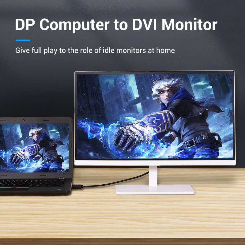 Vention DisplayPort to DVI-D Cable 24+1 2.0m HAFBH - Image 4