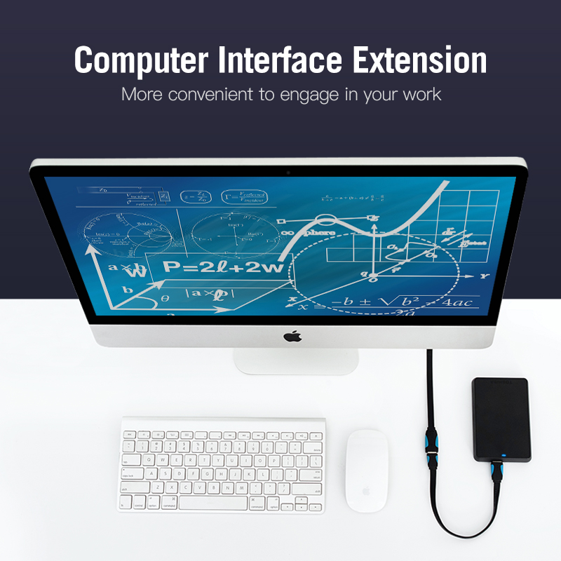Vention IT Cable USB-A 3.0 M-F Extension Flat 2.0m Black VAS-A13-B200 - Image 4