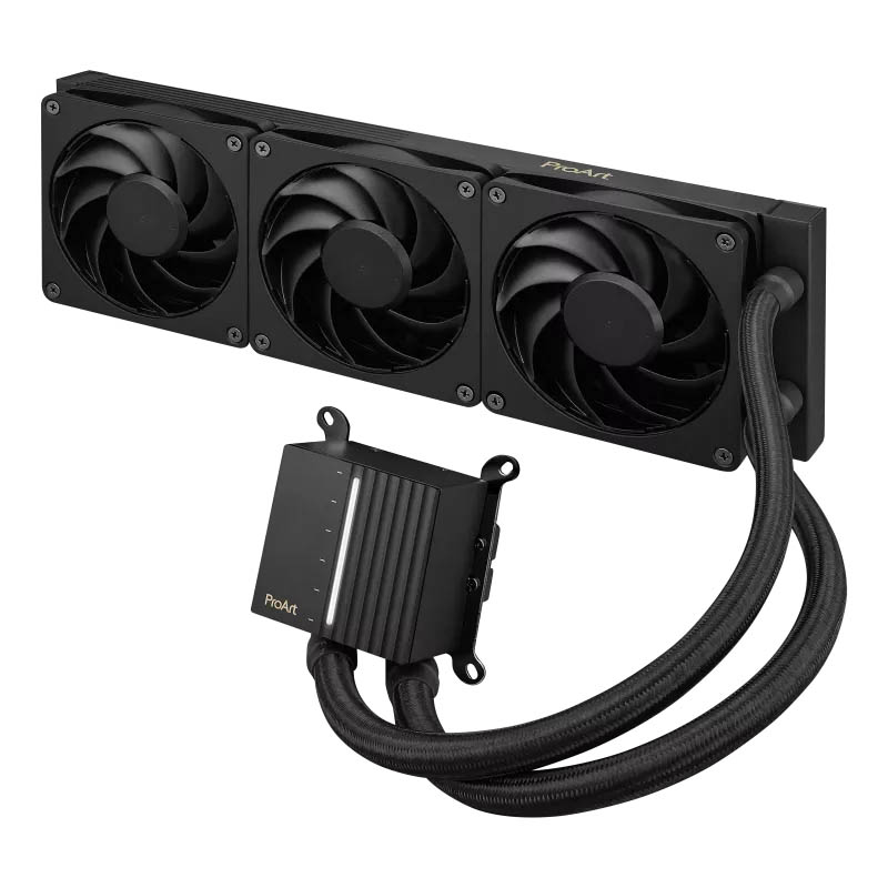 ASUS CPU Liquid Cooler ProArt Triple Alphacool Apex Stealth Triple Fans Illuminated System Status Meter LC 360 Black - Image 4