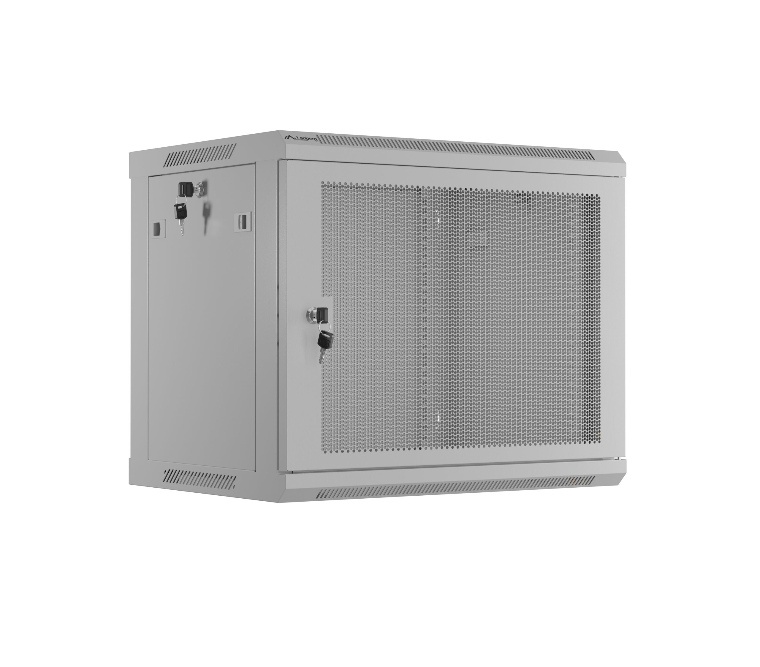 Lanberg Wall Rack 19'' with Perforated Door 4U 45cm Grey FLAT PACKED