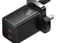 Baseus Charger Wall 40W USB-Cx2 UK MINI GaN5 Black