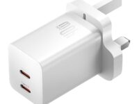 Baseus Charger Wall 40W USB-Cx2 UK MINI GaN5 White