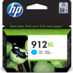 HP INK CARTRIDGE CYAN HIGH YIELD, HP 912XL, FOR PRINTERS OFFICEJET 8013, 8023, 8012e, 8022e - 825 PAGES