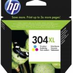 HP INK CARTRIDGE COLOR HIGH YIELD, HP 304XL, FOR PRINTERS INKJET ALL IN ONE 2620, 2630, 2632, 2633, 3762 - 300 PAGES