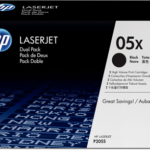 HP TONER BLACK HIGH YIELD DUAL PACK, HP 05X, FOR MONOCHROME LASERJET P2055 - 6.500 PAGES EACH