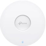TP-LINK ACCESS POINT AX5400, 802.3at POE, 1X 2.5 GIGABIT PORT, INTERNAL OMNI 2.4 GHz: 2× 4 dBi, 5 GHz: 4× 5 dBi, MU-MIMO, SEAMLESS ROAMING, AIRTIME FAIRNESS, OMADA APP, CEILING OR WALLMOUNT