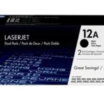 HP TONER BLACK DUAL PACK, HP 12A, FOR PRINTERS MONOCHROME LASERJET 1319, 1015, 3020, 3030, 1020, 1022, 3055, 3050, 1018, M1005, - 2.000 PAGES