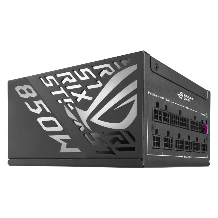 ASUS Power Supply ROG STRIX 80 PLUS Platinum Fully Modular ATX 3.1 PCIe 5.1 GaN MOSFETs Intelligent Voltage Stabilizer 850W Platinum Black - Image 5