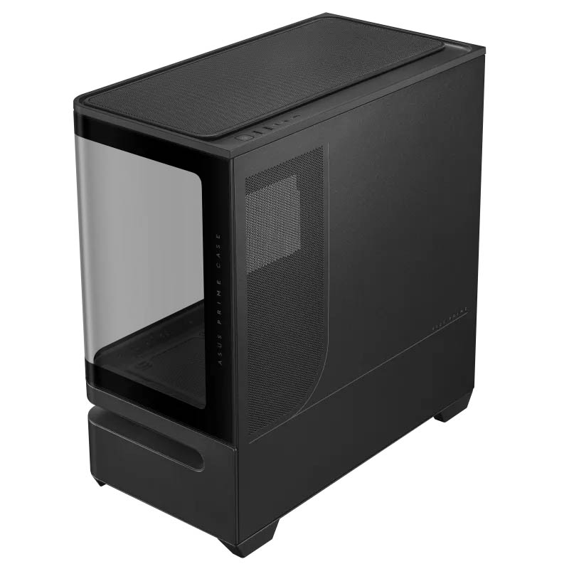 ASUS PC Case Prime mATX Panoramic Curved Tempered Glass Panels Aura Sync Light Band 3x Pre-Installed Fans USB-C AP202 ARGB Black - Image 5