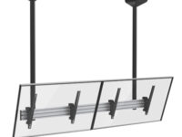 Brateck TV Ceiling Mount Twin 60x40 50kg/Screen 1.58m Lockable LVC03-246TL-02