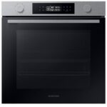 SAMSUNG OVEN BUILT IN, ELECTRIC, A+, 1200W, 76L, 40 AUTOMATIC PROGRAMS, DUAL COOK, DOUBLE DOOR GLASS, LED DISPLAY, CERAMIC INNER COATING, WIFI, SMARTTHINGS, BLACK AND SILVEL