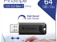 Verbatim USB Drive 3.2 Pinstripe 64GB Black