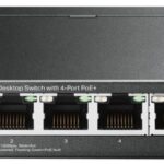 TP-LINK SWITCH 5PORTS GIGABIT, 4 POE+ PORTS UP TO 30W FOR EACH POE AND 40W FOR ALL POE PORTS, METAL CASING, PLUG AND PLAY, IDEAL FOR IP SURVEILLANCE AND ACCESS POINT