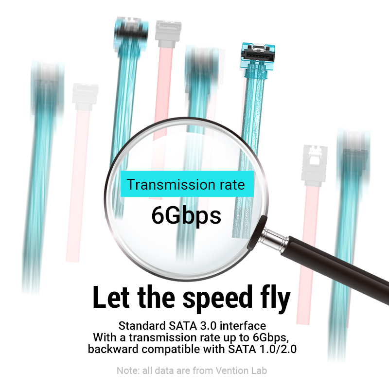 Vention IT Cable SATA 3.0 Cable 0.5M Blue KDDSD - Image 3