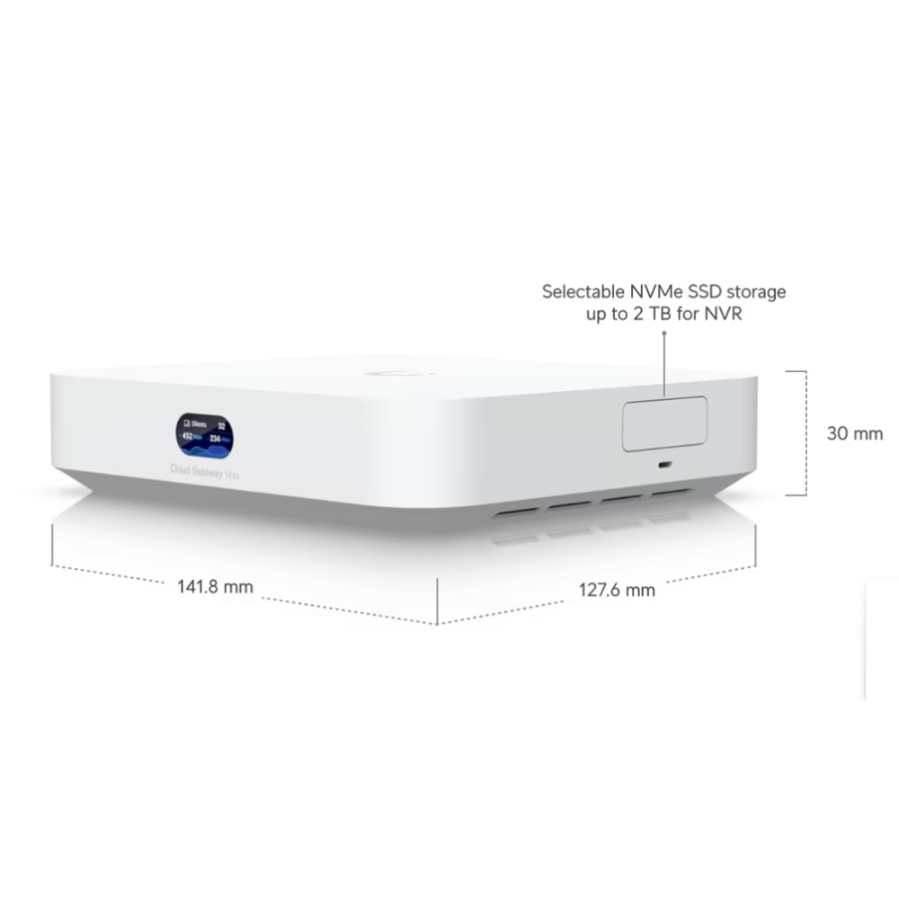 Ubiquiti UniFi Cloud Gateway MAX 5x 2.5GE, 512 GB NVMe SSD UCG-MAX - Image 6