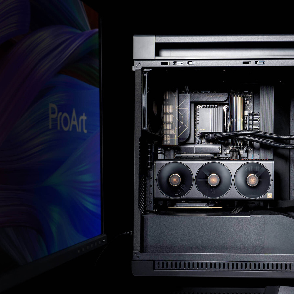 ASUS CPU Liquid Cooler ProArt Triple Alphacool Apex Stealth Triple Fans Illuminated System Status Meter LC 360 Black - Image 6
