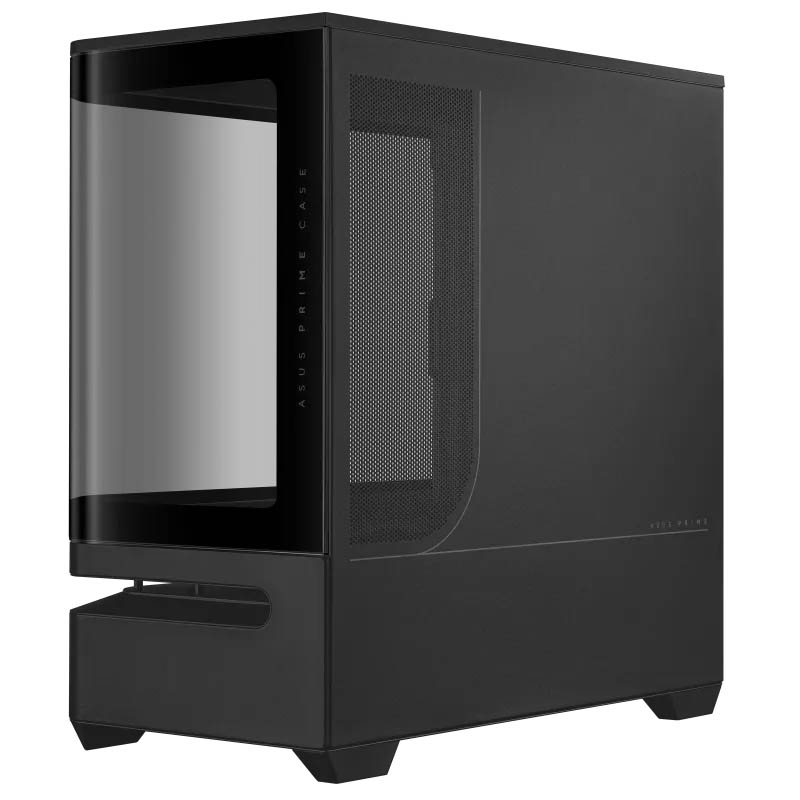 ASUS PC Case Prime mATX Panoramic Curved Tempered Glass Panels Aura Sync Light Band 3x Pre-Installed Fans USB-C AP202 ARGB Black - Image 6