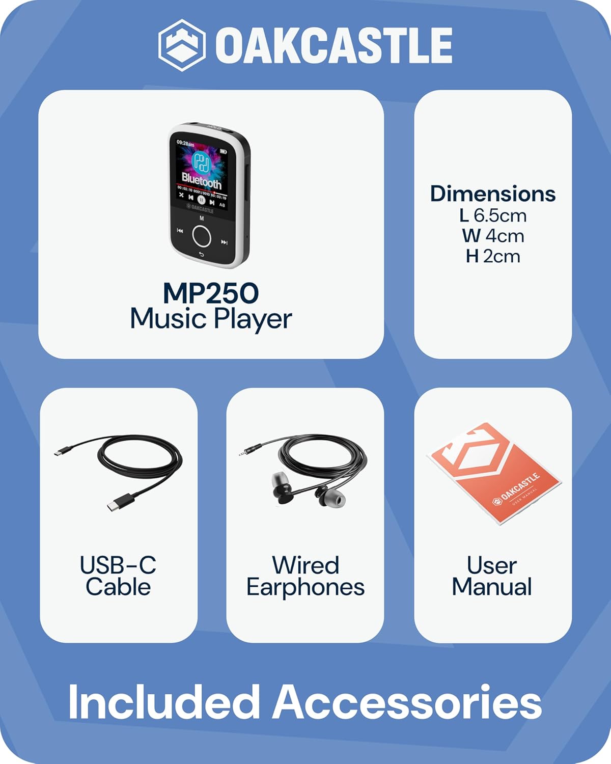 Majority Portable MP250 Player 16GB BT+Earphones (Oakcastle) - Image 5