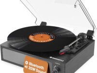Majority Turntable TT100 Belt Drive & Integrated 20W Speakers (Oakcastle)