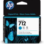 HP INK CATRIDGE CYAN, HP 712, 29ML, FOR DESIGNJET, T230, T250, T630, T650 SERIES