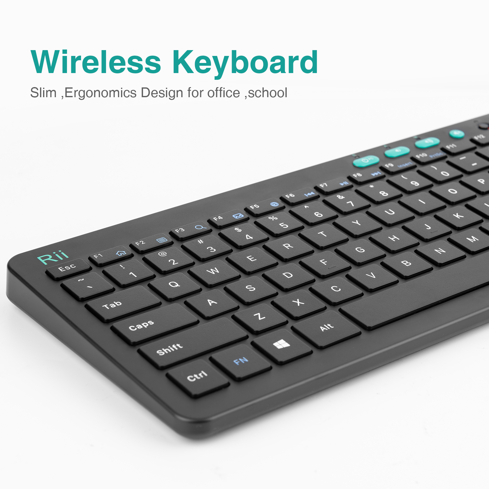 Rii Keyboard & Mouse Wireless 2.4GHz Combo Compact Size RKM709 - Image 7