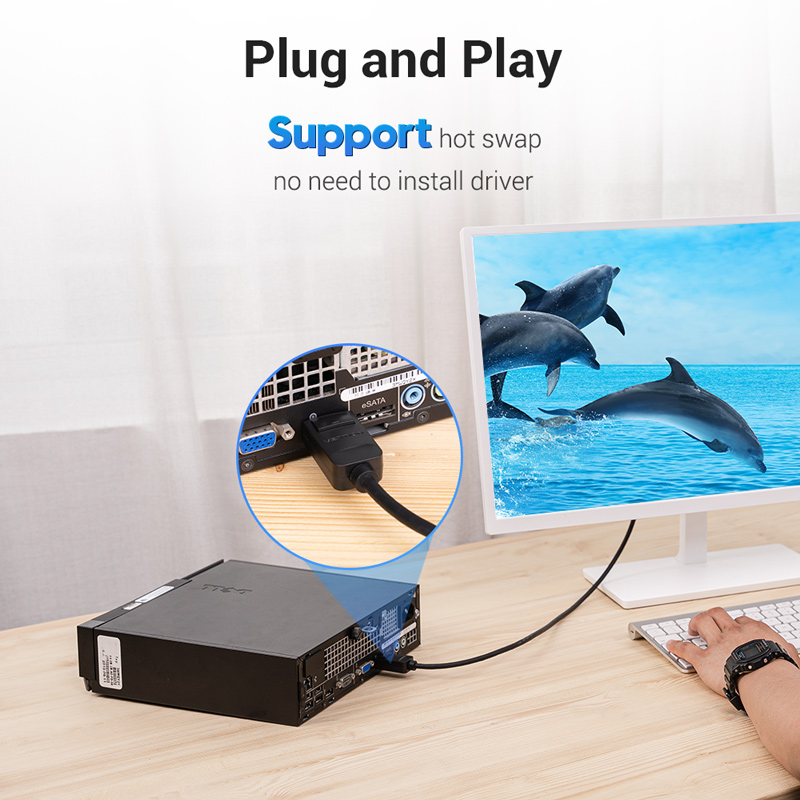 Vention DisplayPort to DVI-D Cable 24+1 2.0m HAFBH - Image 7