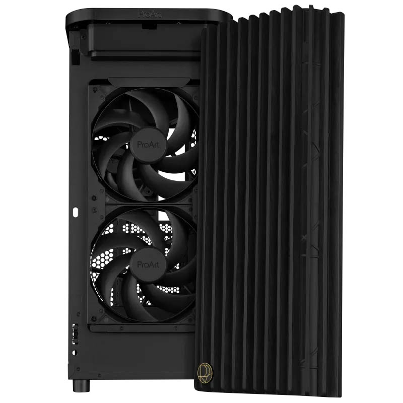 ASUS PC Case ProArt ATX Ash Wood Front Panel Tempered Glass Side Panel 3x Pre-Installed Fans Type-C PA401 Wood Edition Black TG - Image 7