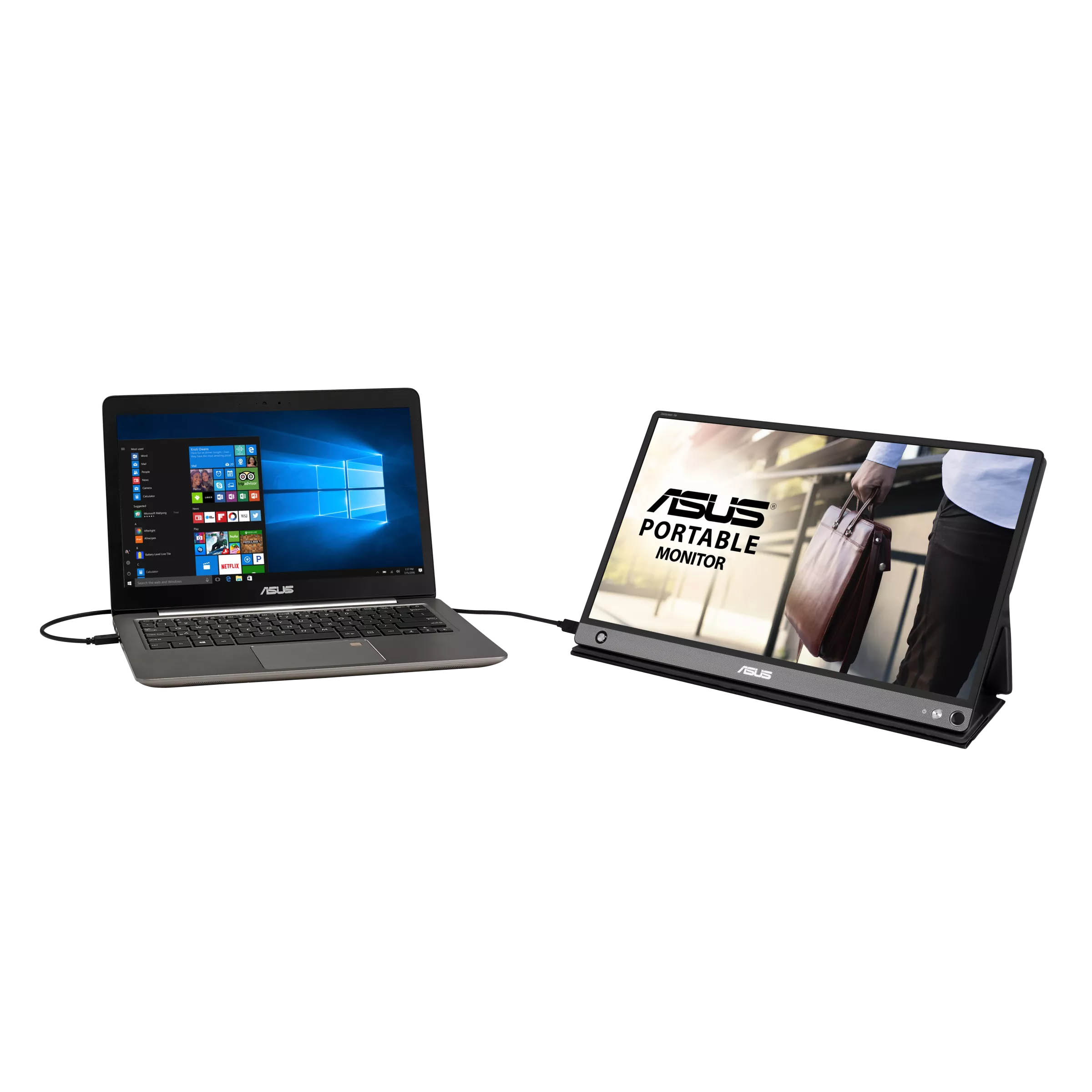 ASUS Monitor Portable ZenScreen GO 15.6" FHD IPS Built-in Battery Foldable Smart Case HDMI USB-C Speakers MB16AHP - Image 7
