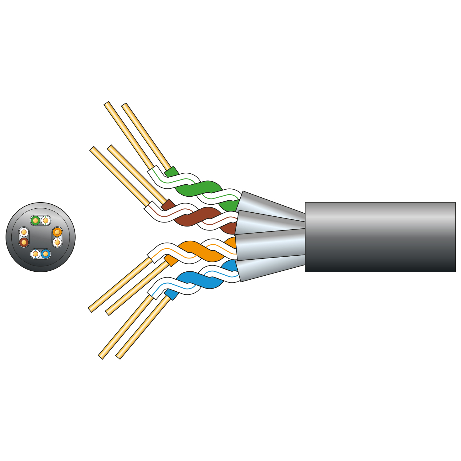 Mercury CAT6A FTP Outdoor Network Cable OFC 305m Grey 808.034UK