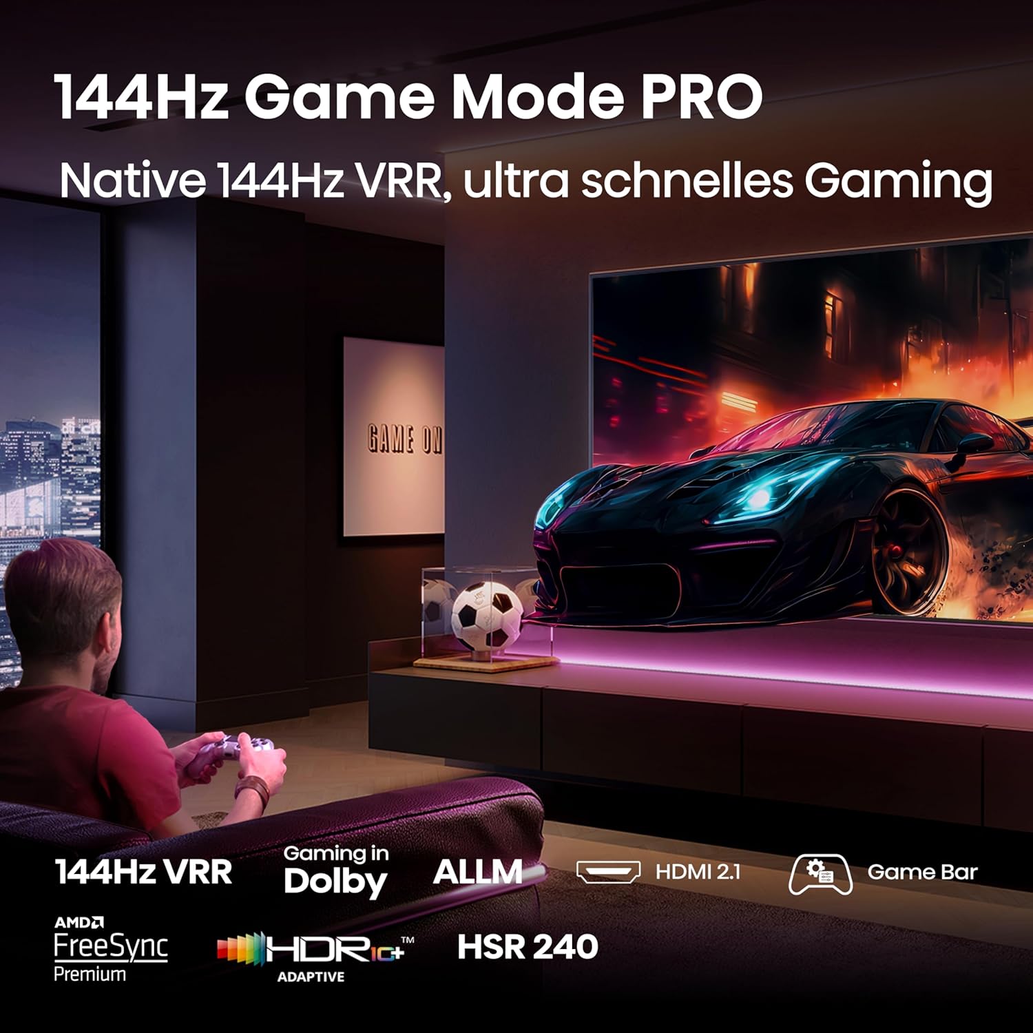 Hisense 65E7Q PRO 65'' 4K Smart QLED144hz TV - Image 9