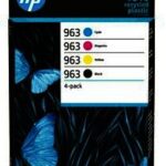 HP INK CARTRIDGE 4 PACK, BLACK, CYAN, MAGENTA, YELLOW, HP 963, FOR PRINTERS OFFICEJET 9010, 9013, 9020, 9023, 9010e, 9012e, 9022e - 1000 PAGES BLACK - 700 PAGES COLOR EACH