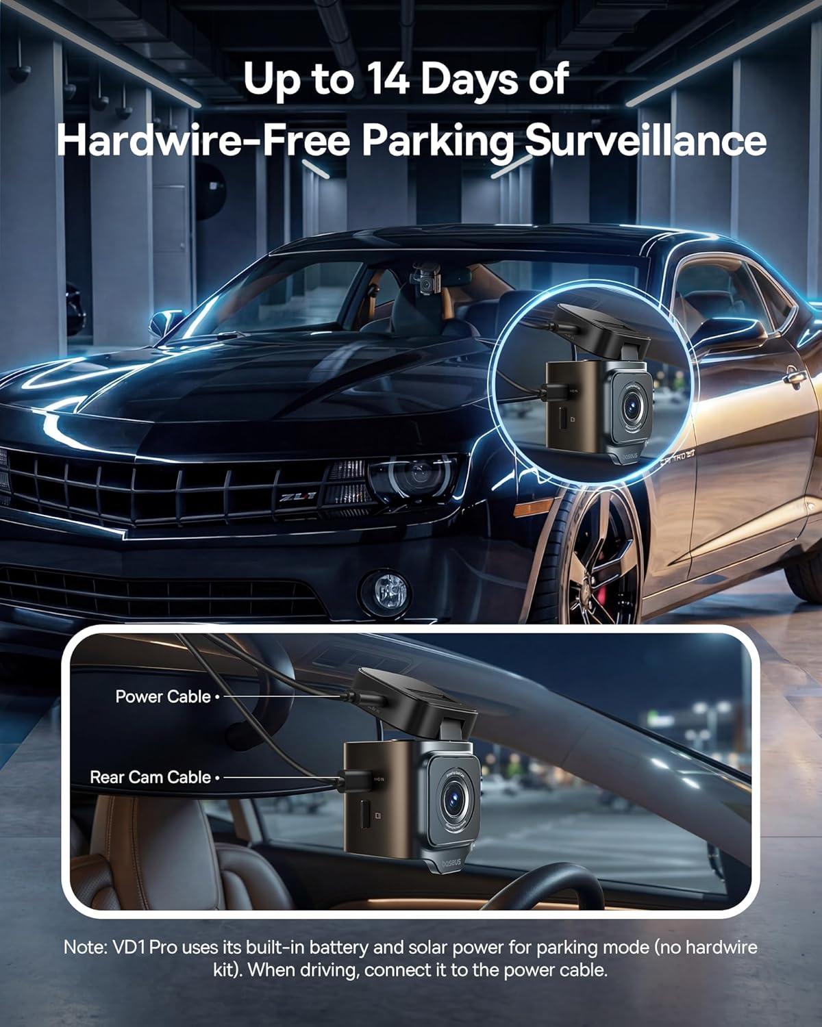 Baseus Car Dashcam Front 4K PrimeTrip VD1 Pro Black - Image 4
