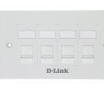 DLINK FACEPLATE, ACCEPT QUAD KEYSTONE JACKS WITH SHUTTER & ID PLATE, 146x86, WHITE COLOR