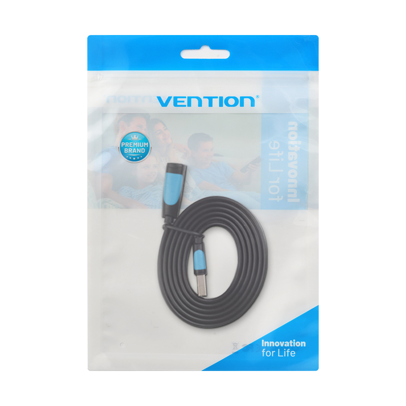 Vention IT Cable USB-A 3.0 M-F Extension Flat 0.5m Black VAS-A13-B050 - Image 8